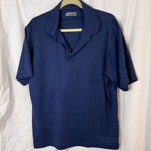 Nike Dri-FIT Tour Men's Solid Golf Polo‎ Navy Blue Short Sleeve Size Medium